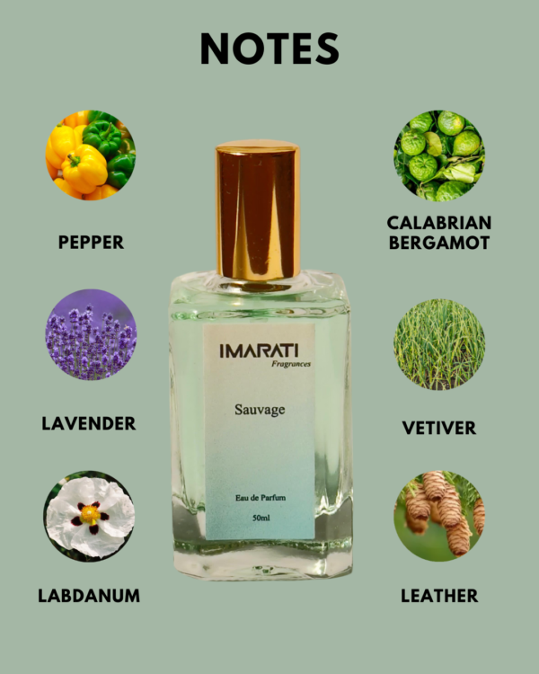 Imarati Sauvage Eau de Parfum for Men | A Striking Blend of Spicy, Powdery & Citrus Notes | 50ml - Image 3